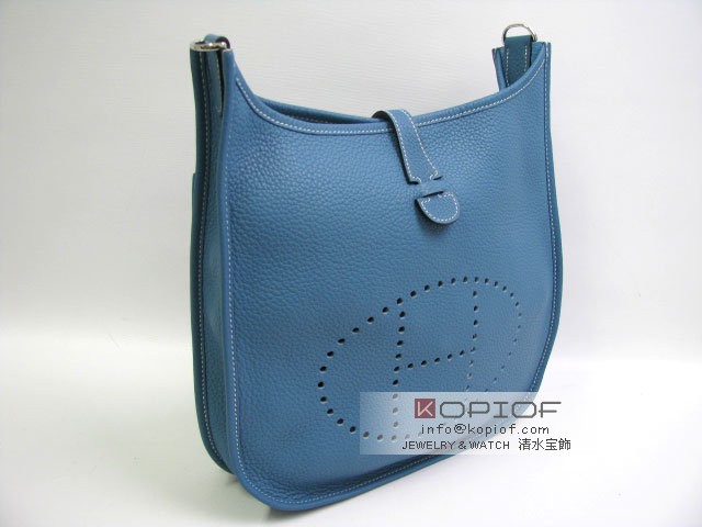 エルメス エヴリン スーパーコピー(トロワ)PMトリヨンクレマンス ブルージーン(金具シルバー) her105